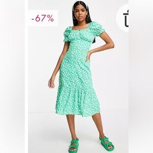 Women’s green floral summer dress